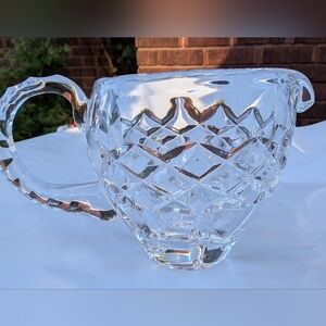 Cut Glass Creamer Heavy, Maker? VERY NICE